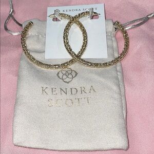 Kendra Scott Textured Gold Hoop Earrings